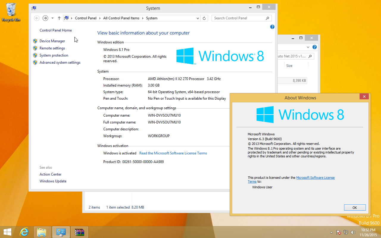 windows 8.1 professional x64 key